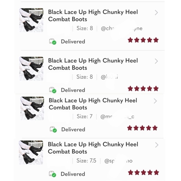 Black Lace Up High Chunky Heel Combat Boots - Picture 13 of 14